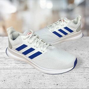 Adidas Runfalcon Men's Running Athletic Shoes White/Blue/Gray EF0148 Size 7 EUC